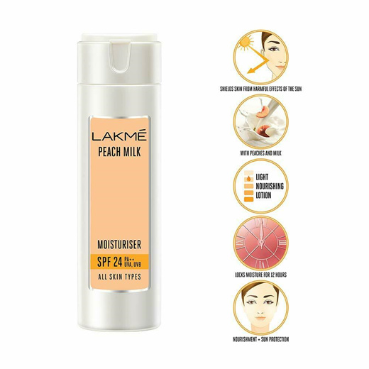 lakme peach milk spf 24 review