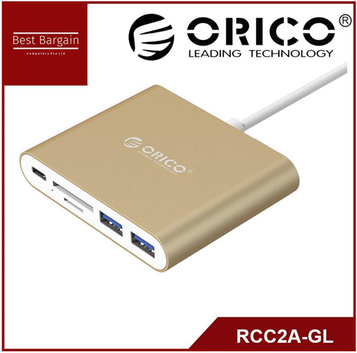 Qoo10 Orico Pd Aluminum Type C Hub With Card Reader Gold Rcc2a Computer Game