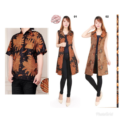 Qoo10 Couple Batik Riun Bolero Panjang Batik Wanita Dan Kemeja