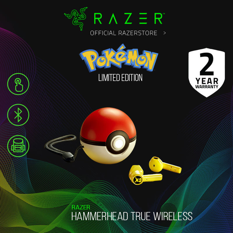 Qoo10 Razer Pokemon Pikachu Limited Edition True Wireless Earbuds Rz12 0 Computer Game