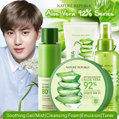 Nature Republic Aloe Vera Soothing Gel | Mist |Cleansing Foam | Emulsion |Toner | Eye Serum Original