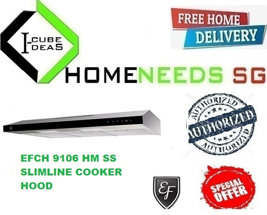 Qoo10 Ef Efch 9106 Hm Ss Slimline Cooker Hood Digital Touch 2 Motors Free Major Appliances