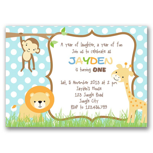 baby full month invitation card