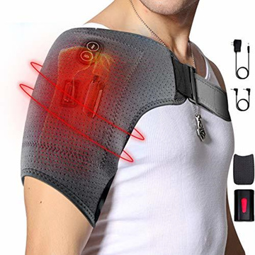 Heated Shoulder Brace Wrap Shoulder Heating Pad for Shoulder Support for  Men Women for Shoulder Pain Relief,Torn Rotato Cuff,Compression Sleeve,AC  Joint with 3 Heating settings(No Battery)