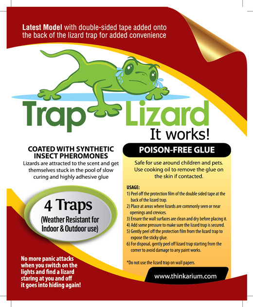 Qoo10 - Lizard Glue Trap Value Pack, Trusted Brand For Lizard Trapping