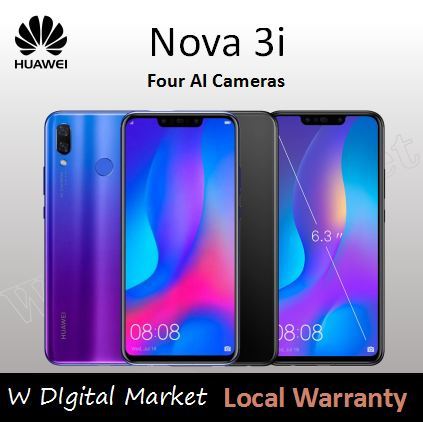 BrandNew Huawei Nova 3i 4+128GB MobilePhone With 2 Years SG Huawei Local Warranty Deals for only RM916.6 instead of RM1222