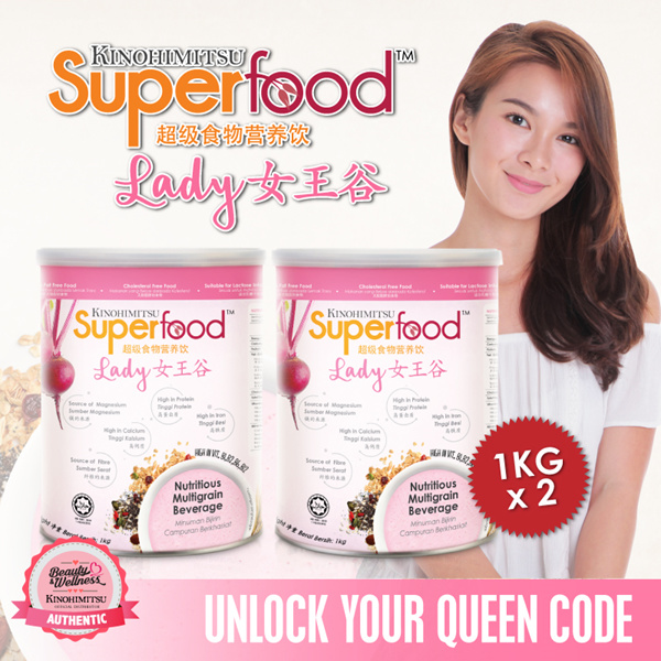 Kinohimitsu Superfood Lady 1KG x 2 Deals for only RM130.9 instead of RM190