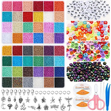  VICOVI 2250+pcs Pony Beads Kit in 18 Colors, Rainbow Color Beads  for Kids DIY Craft Gift, Bracelet, Hair Beads.
