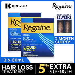 [TwinPack][#1 Hair loss treatment in USA]Regaine Extra Strength Hair Loss Treatment 5% Solution 60ml