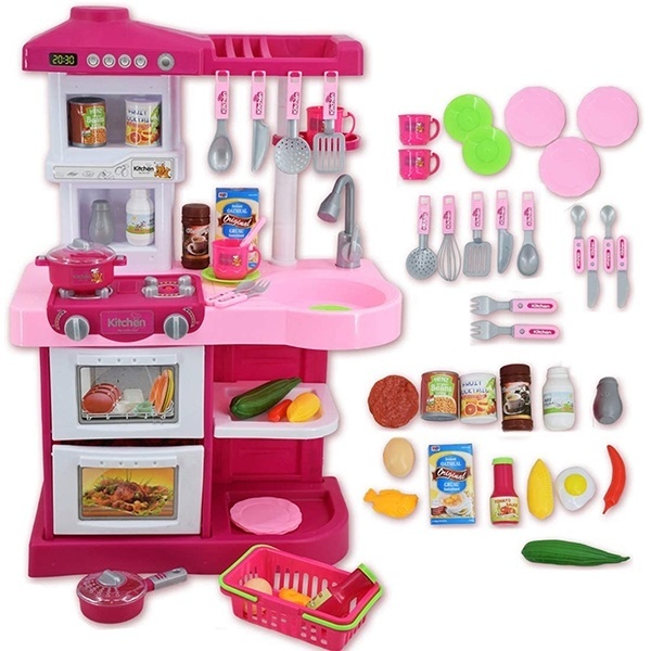 kitchen play set pink