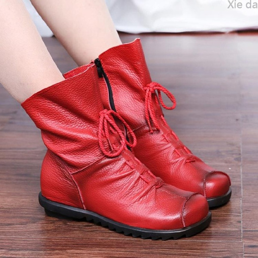 leather lace up womens boots