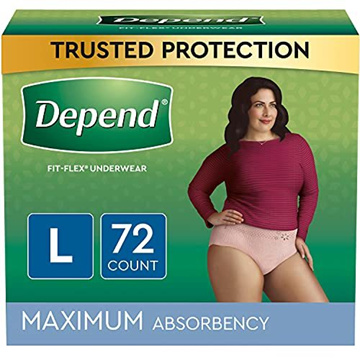 Tena Intimates Incontinence Overnight Underwear for Women, Size Large, 56  ct 