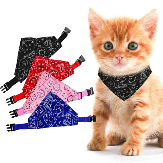 Qoo10 - Adjustable Hip-Hop Style Dog Cat Bandana Scarf Collar Pet