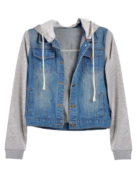 hoodie jean jacket womens