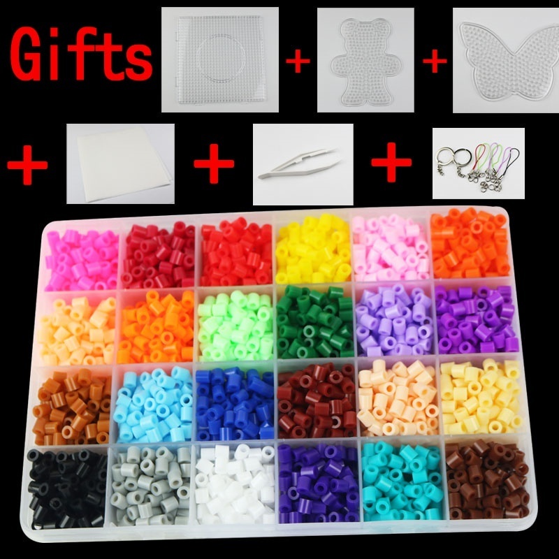 Qoo10 Perler Beads Set 5mm Hama Beads Small 24 Colors Box Set Diy Education Toys - roblox hamabeads
