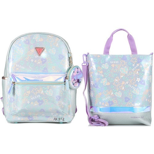 violet backpack guess