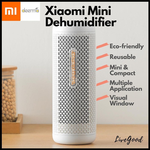 Xiaomi Deerma Mini Dehumidifier Portable Home Cycle Air Dryer Visual Window 