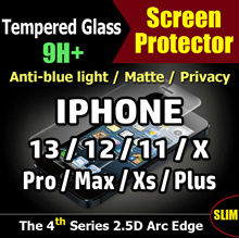 【IPhone】Tempered Glass Screen Protector Max Pro Plus XS X IPhone 13 Pro Max 8/7/6/5 Plus