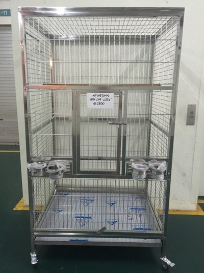 stainless steel parrot cage