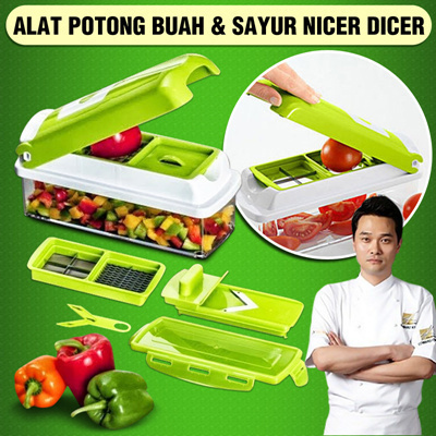 Buy Genius Nicer Dicer Plus Alat  Potong Buah Sayur As Seen 