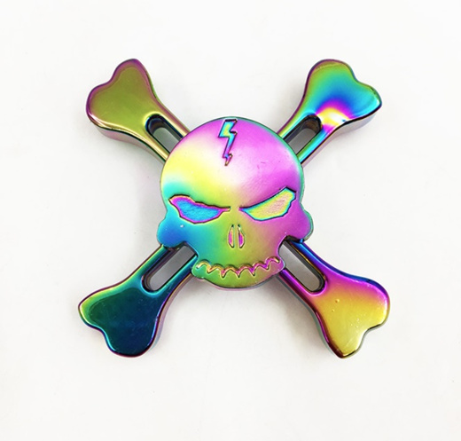 rainbow skull fidget spinner