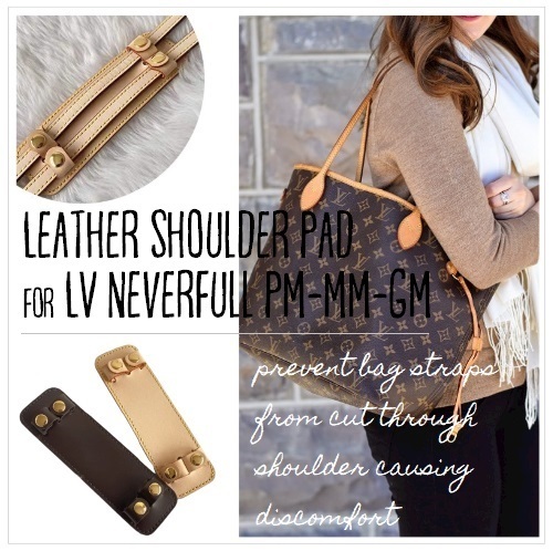 NEW Leather Adjustable Shoulder Strap Pad for LV Neverfull PM MM GM Tote  Bag