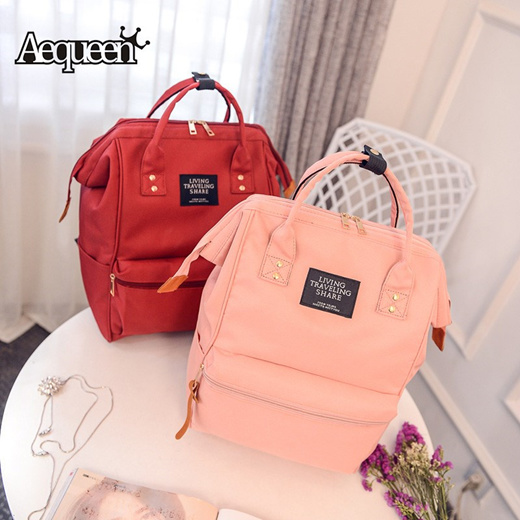 korean backpack pink