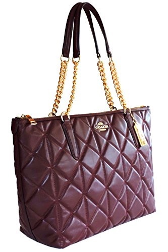 coach quilted bag with chain