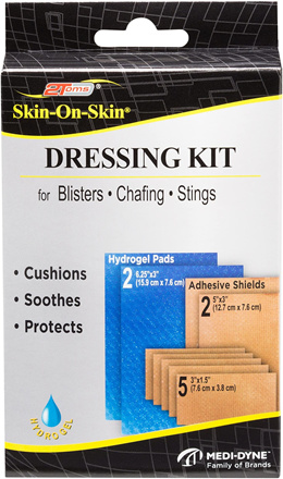 2Toms Skin-on-Skin Dressing Kit - Medical Grade Adhesive Bandages - Blisters, Stings, Chafing & Skin Irritations (All Day Wear)