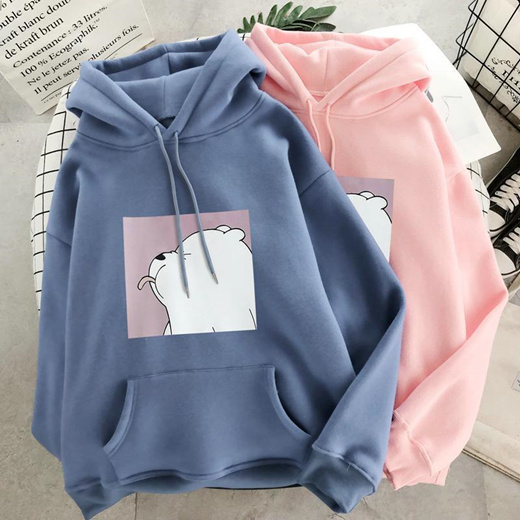 Qoo10 - Oversized Casual Vintage Korean Pullovers Hoodies Ulzzang Women ...