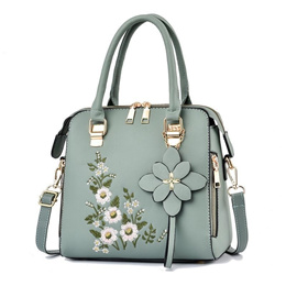 New Fashion Embroidered Handbag for Middle Aged Simple One Shoulder Crossbody Bag