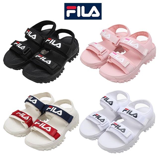 fila black dell sandal