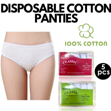 Pure Cotton Disposable Panties,5Pcs Women Disposable Underwear