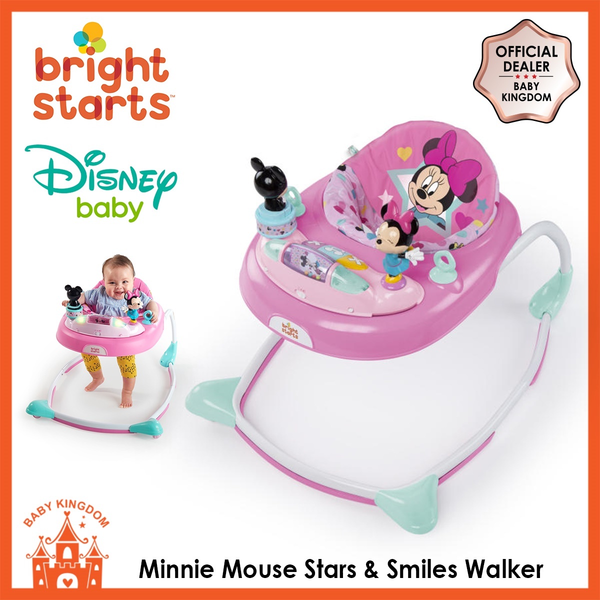 minnie mouse stars & smiles walker