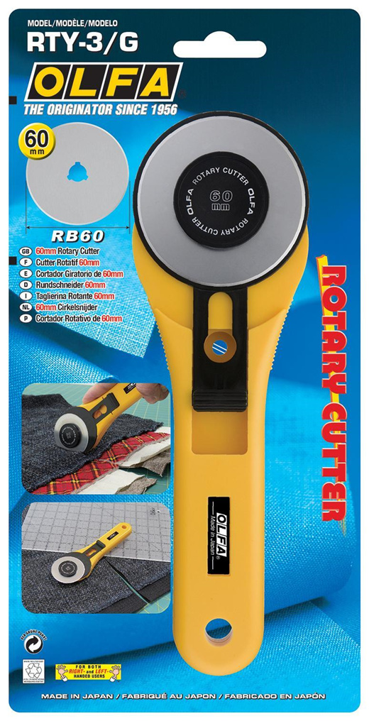 60mm RTY-3/DX Ergonomic Rotary Cutter