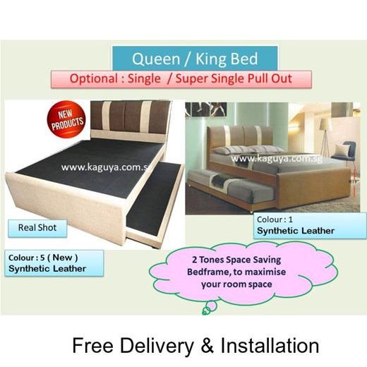Qoo10 Space Saving Bed Queen King, Space Saving Queen Bed Frame