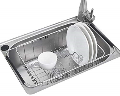 Tesot Adjustable Over Sink Dish Rack Stainless Steel Dish Drying Rack On Counter Or In Sink Rustpr