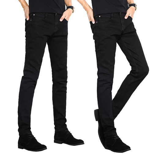 Qoo10 - Male Slim Fit Black Jeans / Men Skinny Jeans / Long Pants ...