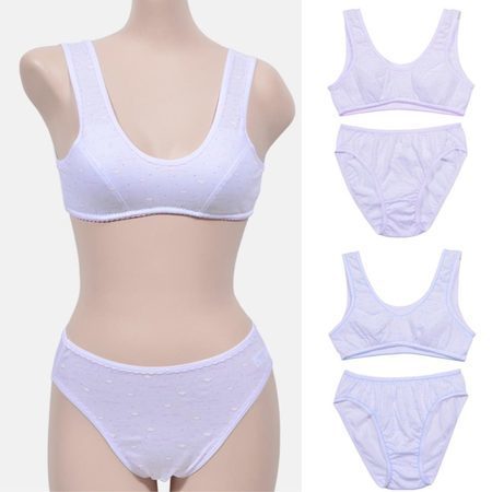 Qoo10 - Feminine Junior High Quality Bra Panty Set Bra Student Cup :  Baby/Kids Fashion