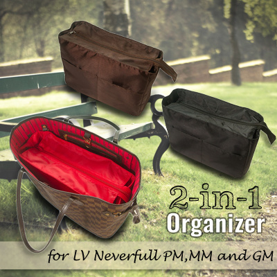 neverfull organizer with zipper