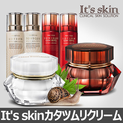 Qoo10 - [Its Skin / It's Skin] Best seller that can sell six pieces per se... : Cosmetics [26,800원][Its skin][Its Skin / Its Skin] Best seller that can sell six pieces per second! ☆ ★ Its skin PRESTIGE Descargot Popular Snail Cream / Red Ginseng Snail Cream (Skin / Lotion / Eye Serum / Mask / BB / Clean - 웹