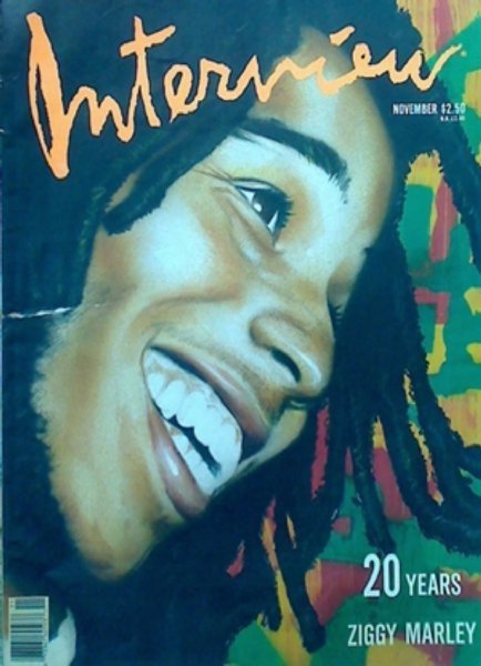 인팍쇼핑 -Interview Magazine November 1989 | Ziggy Marley 지기 말리 | staff ...