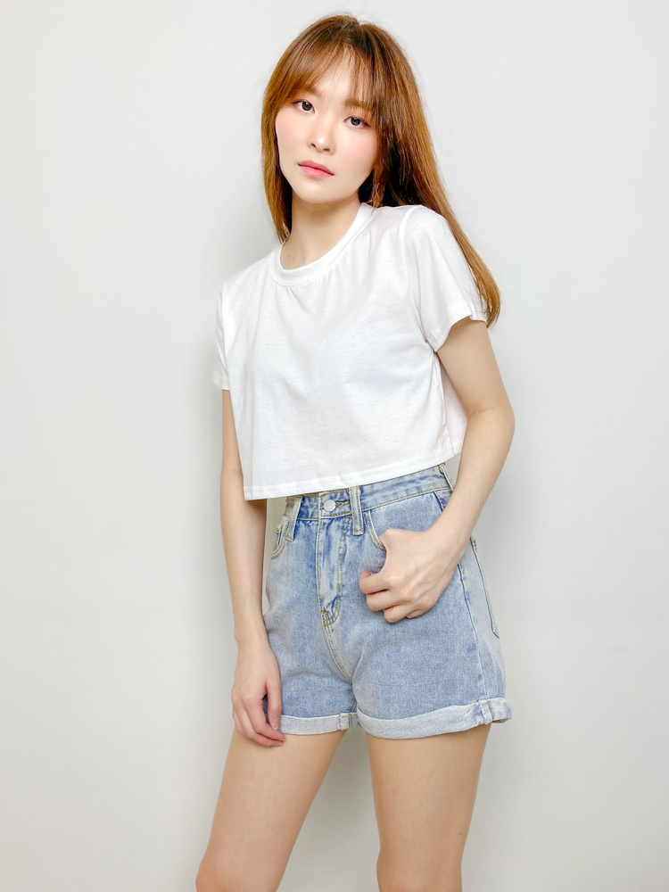 plain crop tee