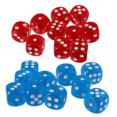 Blue Glow In The Dark D6 Dices for D&D TRPG Table Game Point Dice 1.6cm 