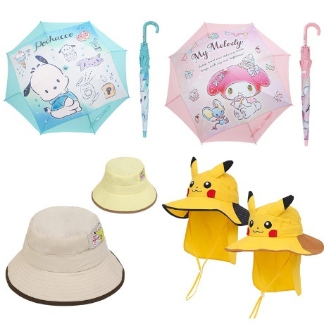 [W+] 산리오 우산 포켓몬스터 모자 모음전