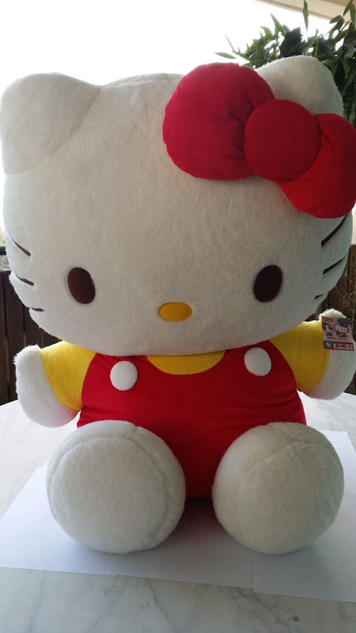 hello kitty life size stuffed toy
