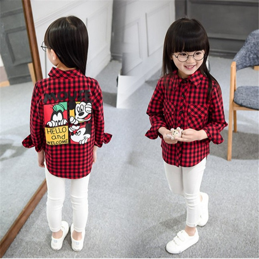 baby girl checked shirt