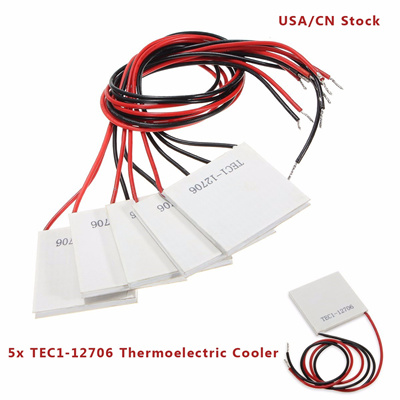 5pcs 12v 72w Heatsink Peltier Cooling Plate Thermoelectric Cooler Heat Sink Module Tec1 12706