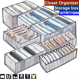 3/2/1pcs Closet Organizer Storage Box Organization and Storage Foldable  Underwear Socks Organizers Storage Dividers Drawer Organizer Socks Grids Box  for Clothes Storage Box Home Cabinet Divider