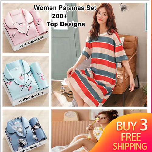 Qoo10 - Women Pajamas Set /Girl Sleepwear /Home wear/cute pajamas Sex ...